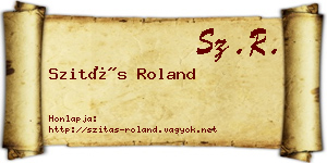 Szitás Roland névjegykártya