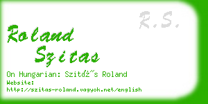 roland szitas business card